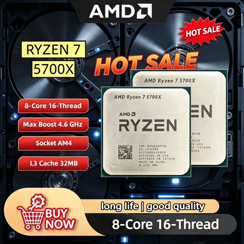 Amd Cpu Ryzen 7 - AMD Ryzen 7 5700X ซีพียูเดสก์ท็อปแบบปลดล็อก, 8