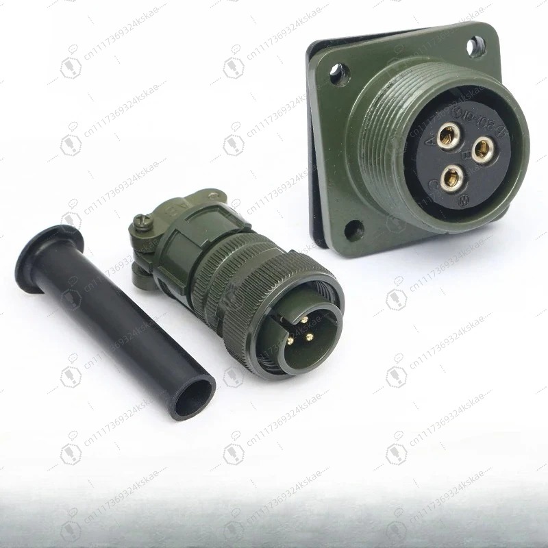 Aviator Connector Kit - ชุดปลั๊กอากาศยานกันน้ำ 3 คอร์ MS5015, ขั้วต่อวงกลมสำหรับงานหนัก MS3102A16‑10P