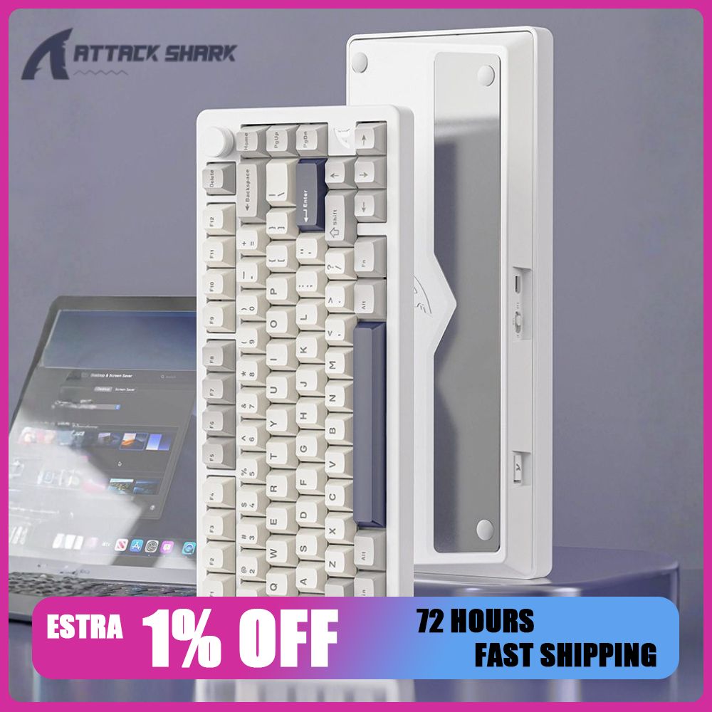 Gaming Keyboard Mechanical Wireless - คีย์บอร์ดเกมมิ่ง Attack Shark X86 แบบกลไก อลูมิเนียม