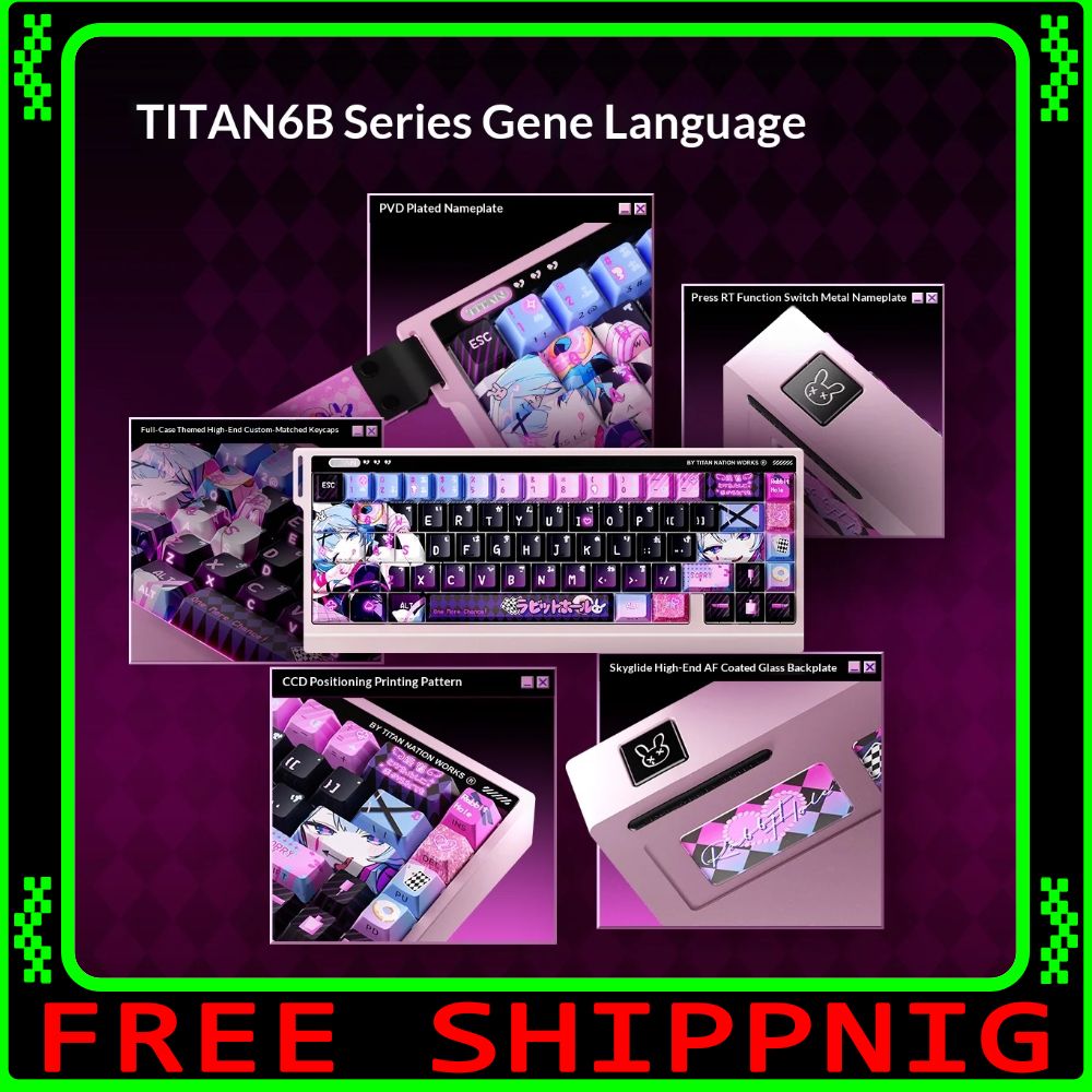 Gaming Keyboard Mechanical Wireless - คีย์บอร์ด Titan Nation TITAN68V2HE แบบมีสาย แกนแม่เหล็ก