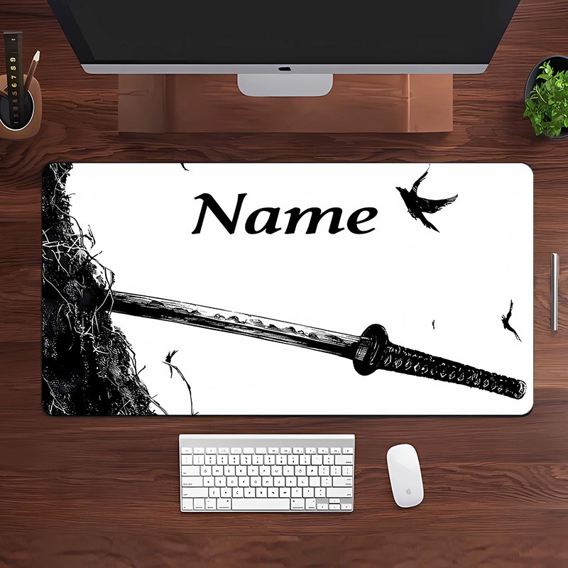 Gaming Keyboard Name - แผ่นรองโต๊ะทำงานลายธีม Wanderer แบบกำหนดเองได้, ฐานยางกันลื่น พิมพ์ลายความละเอียดสูง แผ่นรองคีย์บอร์ดสำหรับเล่นเกม