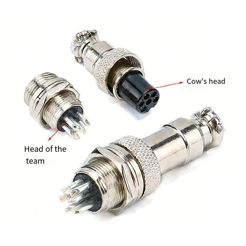 Aviator Connector Kit - ชุดปลั๊กต่อสายไฟแบบอากาศยาน GX16 2/3/4/5 ขา 5 ชิ้น