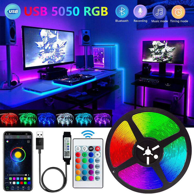 Rgb Underglow Strip - แถบไฟ LED บลูทูธ5050แถบไฟควบคุมรีโมทแอปอัจฉริยะมีความยืดหยุ่นไดโอดโคมไฟ RGB เทป backlights