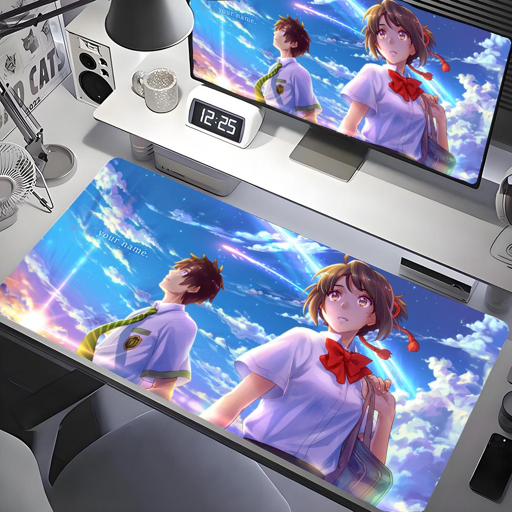 Gaming Keyboard Name - แผ่นรองเมาส์อนิเมะ Your Name แผ่นรองเมาส์น่ารักแบบ HD แผ่นรองโต๊ะขนาดใหญ่พิเศษ