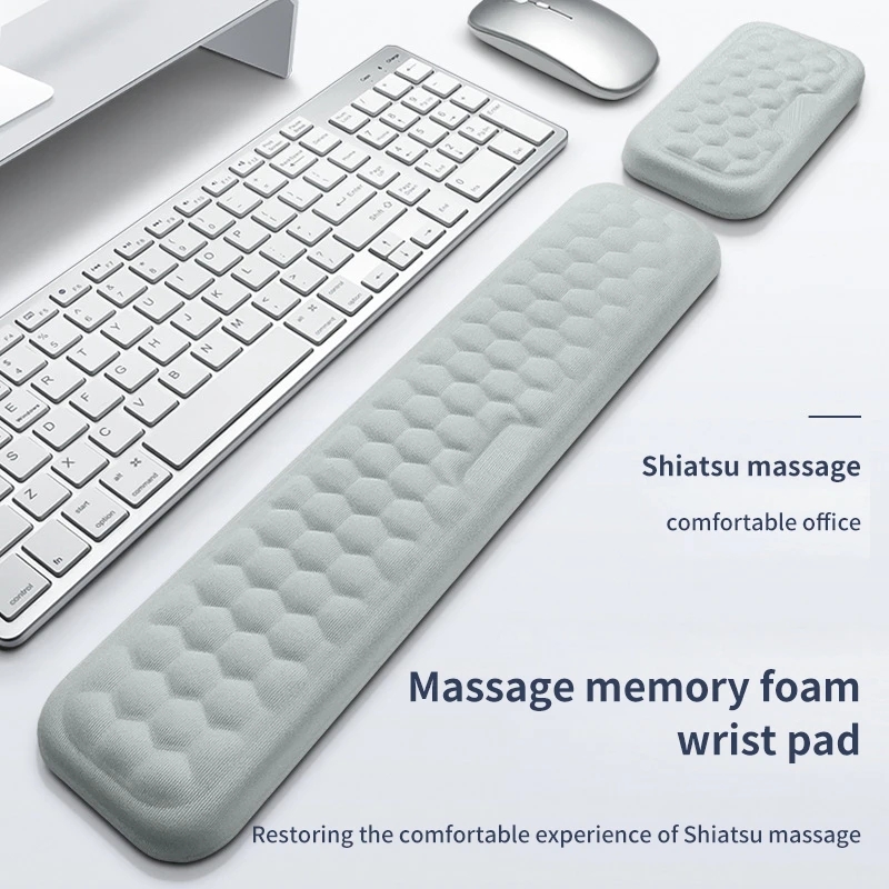Gaming Keyboard Ergonomic - เมมโมรี่โฟมตามหลักสรีรศาสตร์โต๊ะเล่นเกมคีย์บอร์ดแผ่นรองข้อมือแป้นพิมพ์ส่วนที่เหลือข้อมือ
