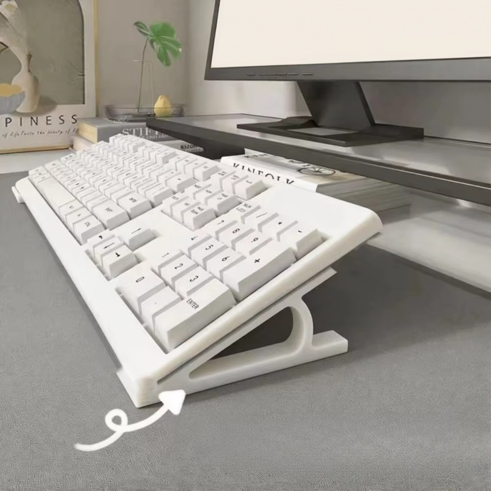 Gaming Keyboard Ergonomic - 2pc Ergonomic Keyboard Riser สำหรับการตั้งค่าการเล่นเกมในสำนักงาน ขาตั้งคีย์บอร์ด