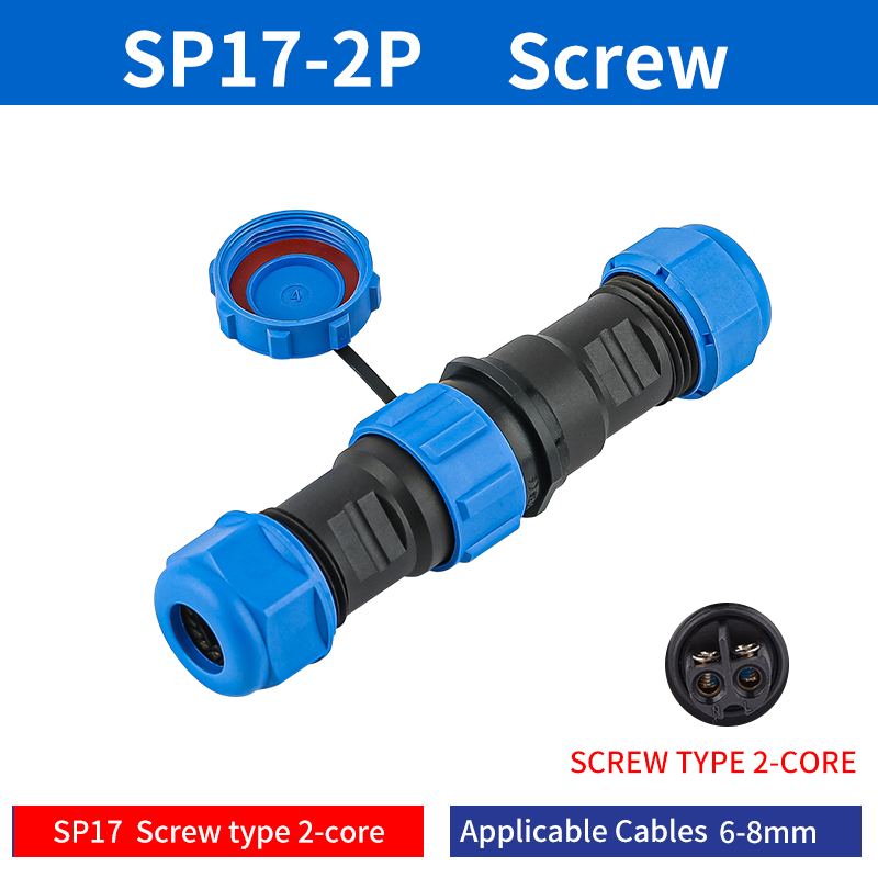Aviator Connector Kit - JINH 1/5 ชิ้นขั้วต่อสกรู SP17 2/3 พินปลั๊กการบิน,