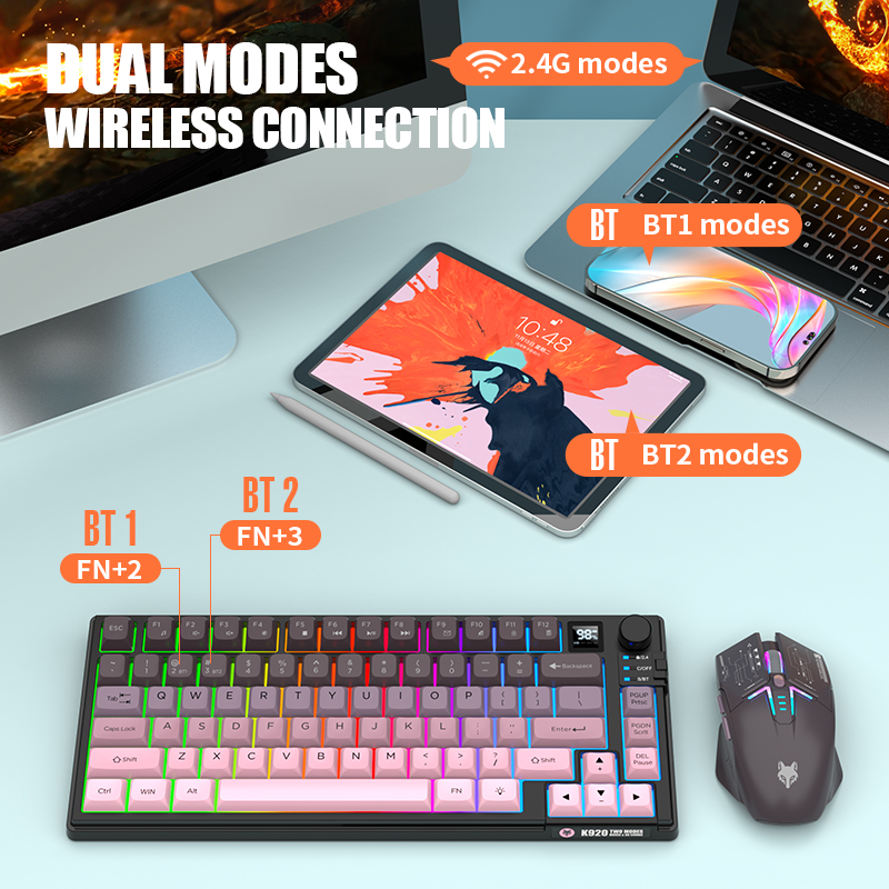 2.4G ชุดคีย์บอร์ดและเมาส์ไร้สา - Gaming Keyboard Mouse And Headset Combo บทวิจารณ์และราคา