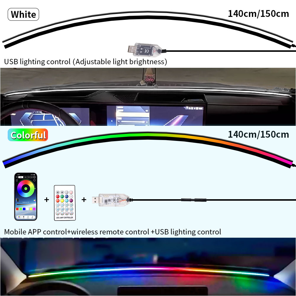 แถบซิลิโคนปิดขอบกระจกหน้ารถ 14 - Rgb Underglow Strip บทวิจารณ์และราคา