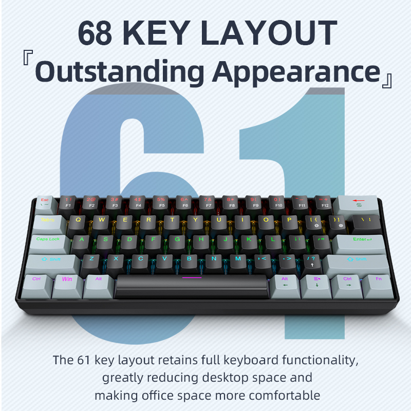 APAYADO K61 Mini Mechanical Ke - Gaming Keyboard Mini Mechanical บทวิจารณ์และราคา