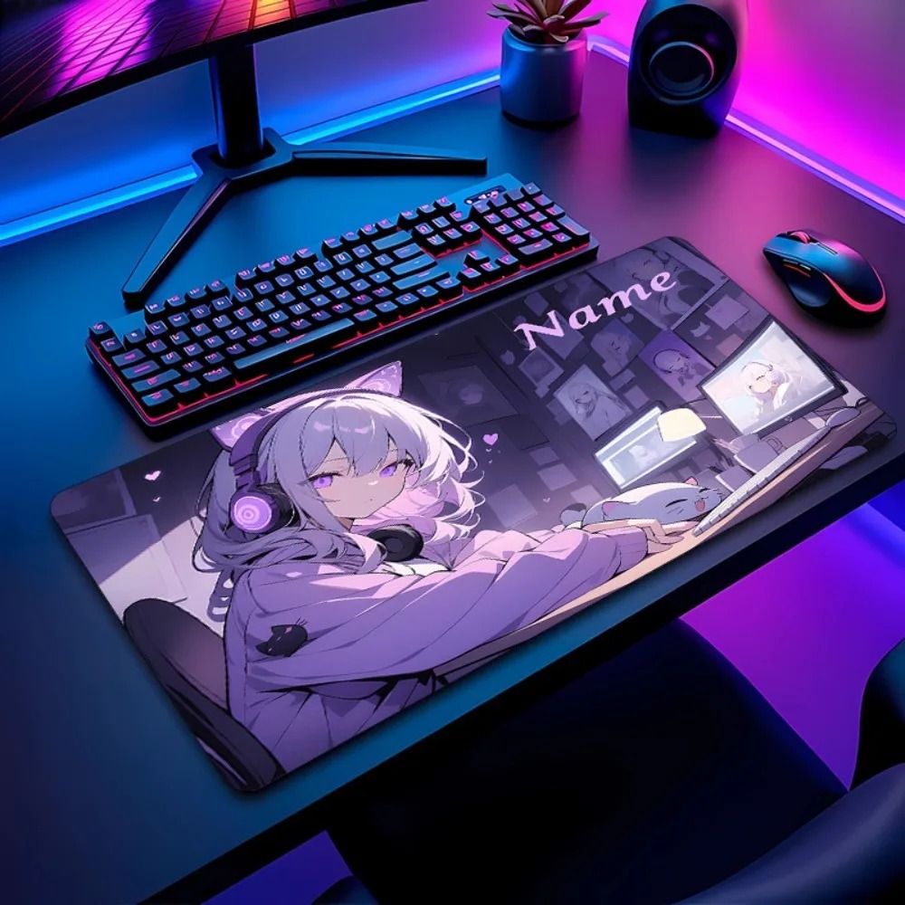 แผ่นรองโต๊ะขนาดใหญ่ลายสาวอนิเม - Gaming Keyboard Name บทวิจารณ์และราคา