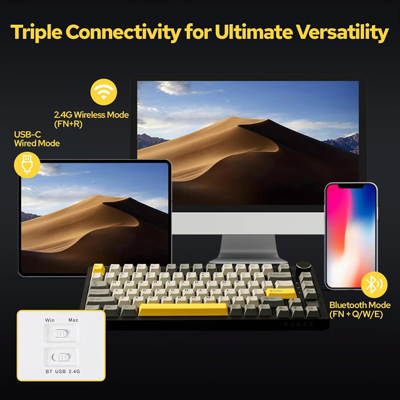 คีย์บอร์ดเกมมิ่งแบบกลไก AK820/ - Gaming Keyboard Mechanical Wireless บทวิจารณ์และราคา