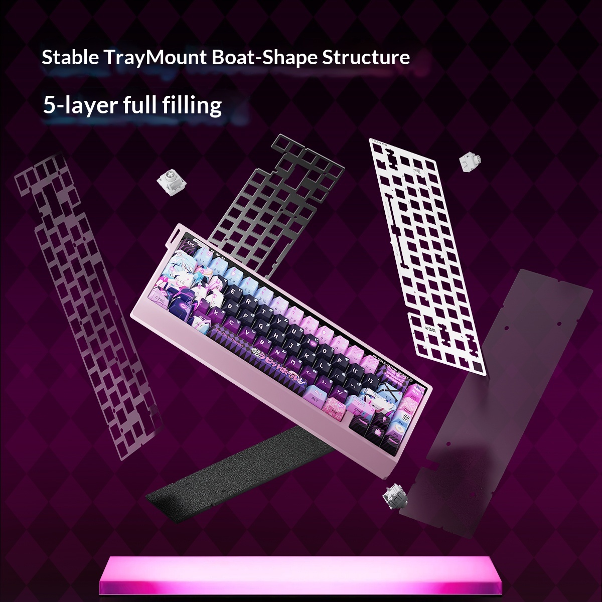 คีย์บอร์ด Titan Nation TITAN68 - Gaming Keyboard Mechanical Wireless บทวิจารณ์และราคา