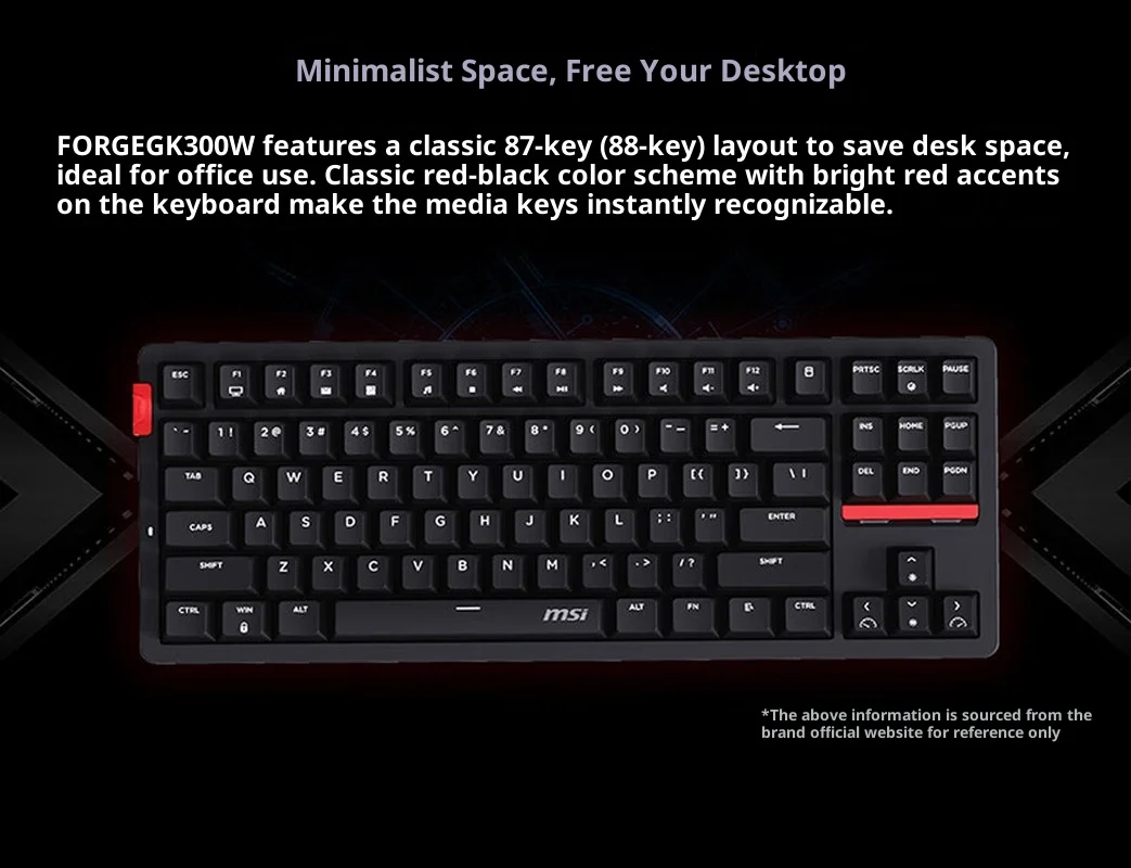 คีย์บอร์ดเกมมิ่งไร้สาย MSI FOR - Gaming Keyboard Mechanical Wireless บทวิจารณ์และราคา