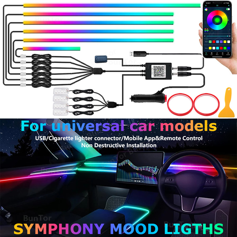 รถ Ambient Light/64 สีอะคริลิค - Rgb Underglow Strip บทวิจารณ์และราคา
