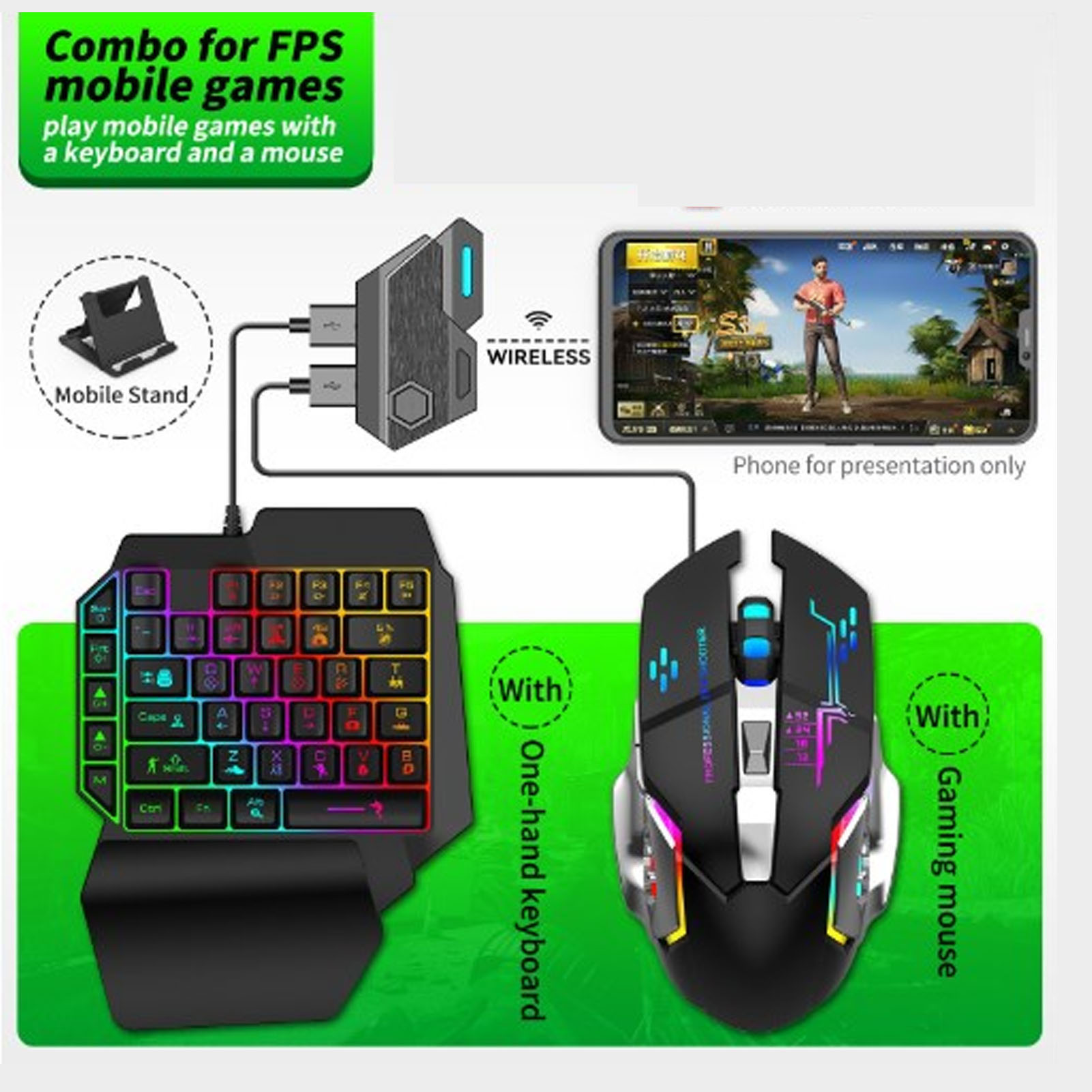ชุดแปลงเมาส์คีย์บอร์ด ชุดคีย์บ - Gaming Keyboard Mouse And Headset Combo บทวิจารณ์และราคา