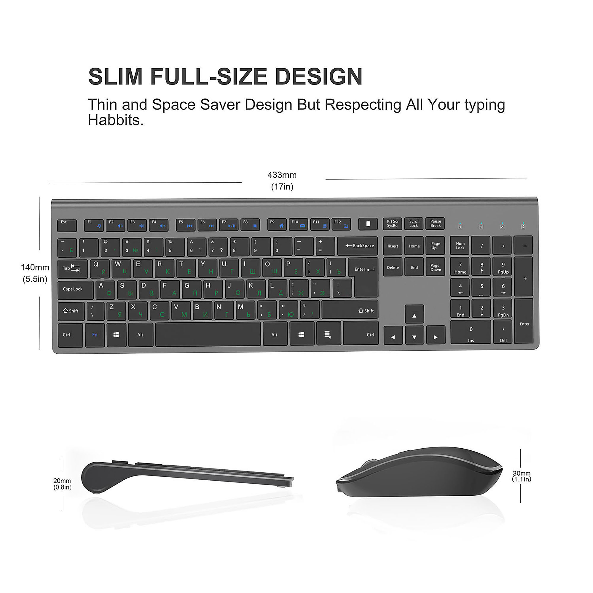 2.4G ชุดคีย์บอร์ดและเมาส์ไร้สา - Gaming Keyboard Mouse Wireless บทวิจารณ์และราคา