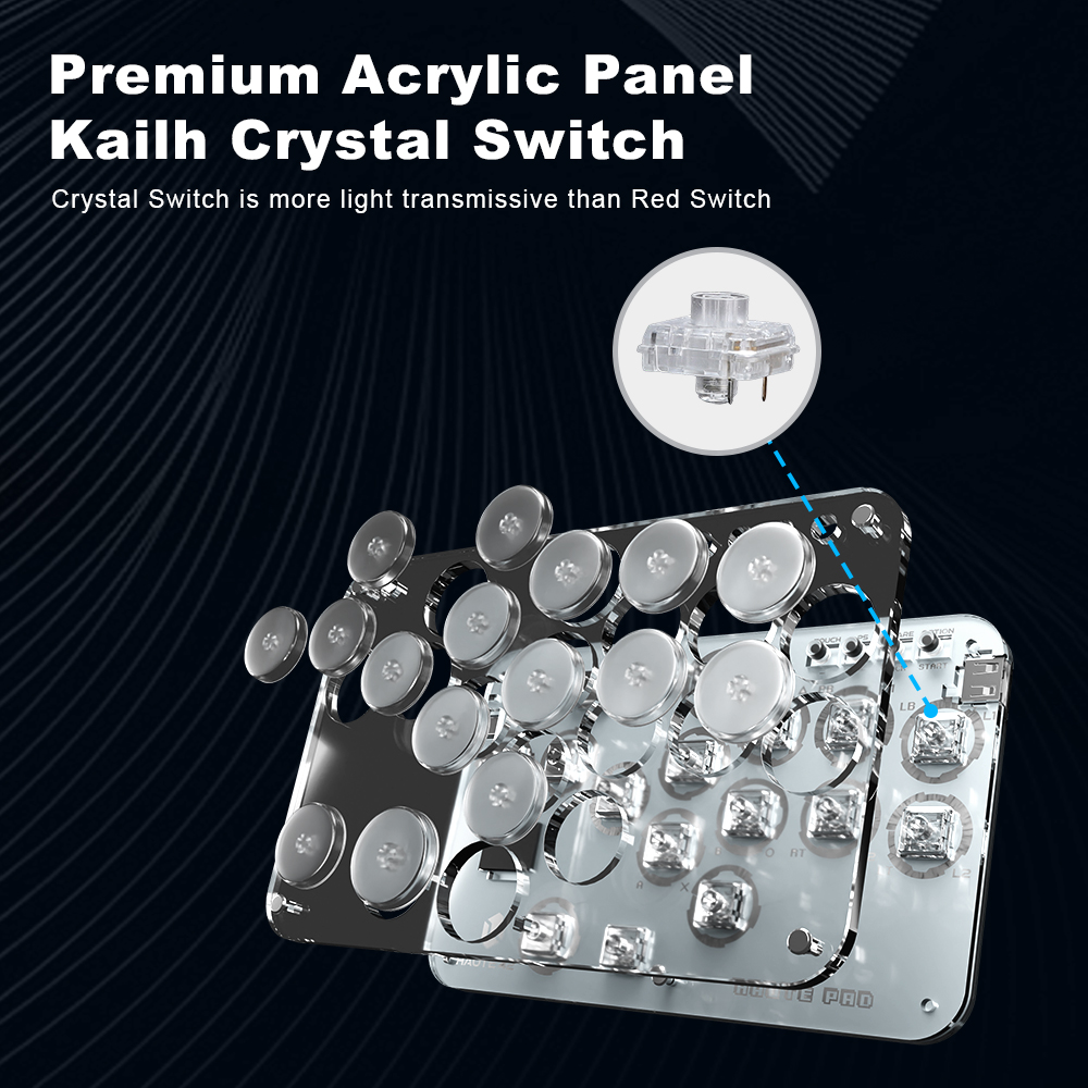 จอยสติ๊ก Haute42 Arcade Hitbox - Gaming Keyboard Mini บทวิจารณ์และราคา