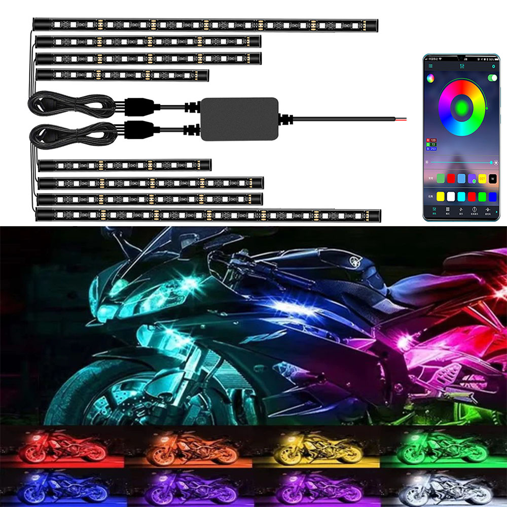 รถจักรยานยนต์ LED ไฟตกแต่ง RGB - Rgb Underglow Strip บทวิจารณ์และราคา