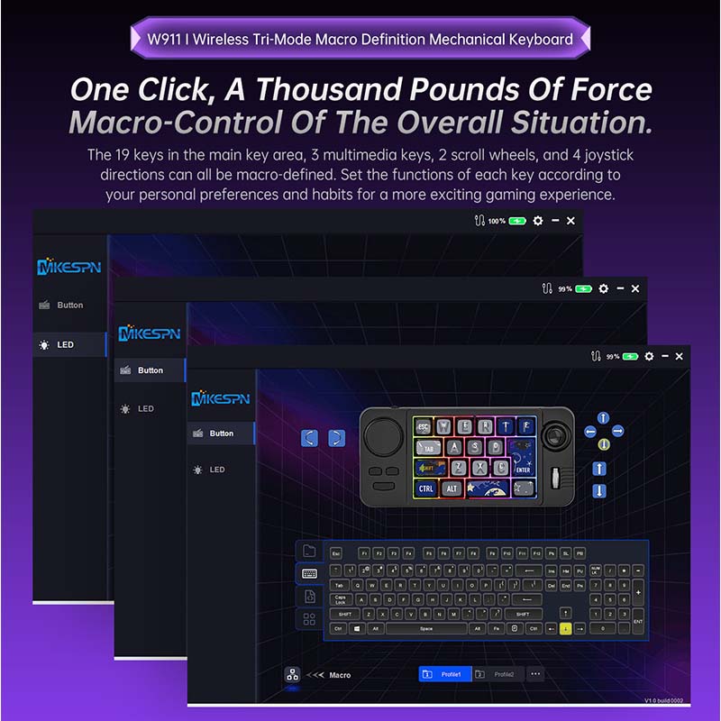 คีย์บอร์ดเกมมิ่ง W911 คีย์บอร์ - Gaming Keyboard Mechanical Wireless บทวิจารณ์และราคา