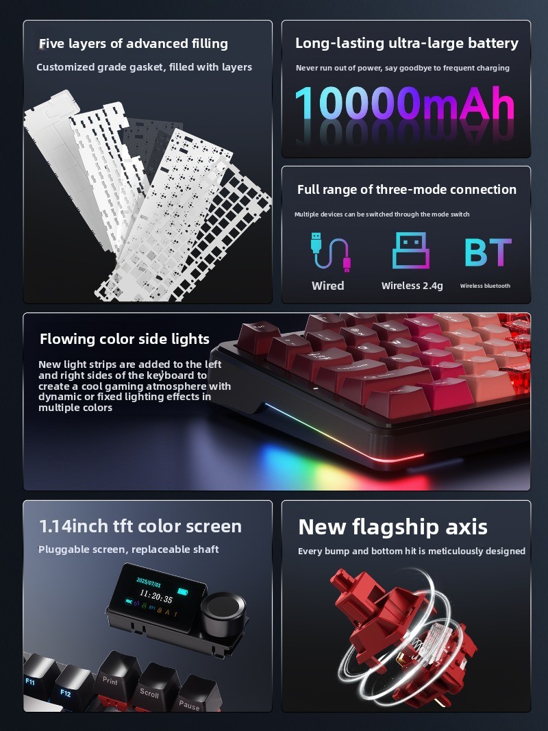 AJAZZ MK87 คีย์บอร์ดเชิงกลไร้ส - Gaming Keyboard Mechanical Wireless บทวิจารณ์และราคา