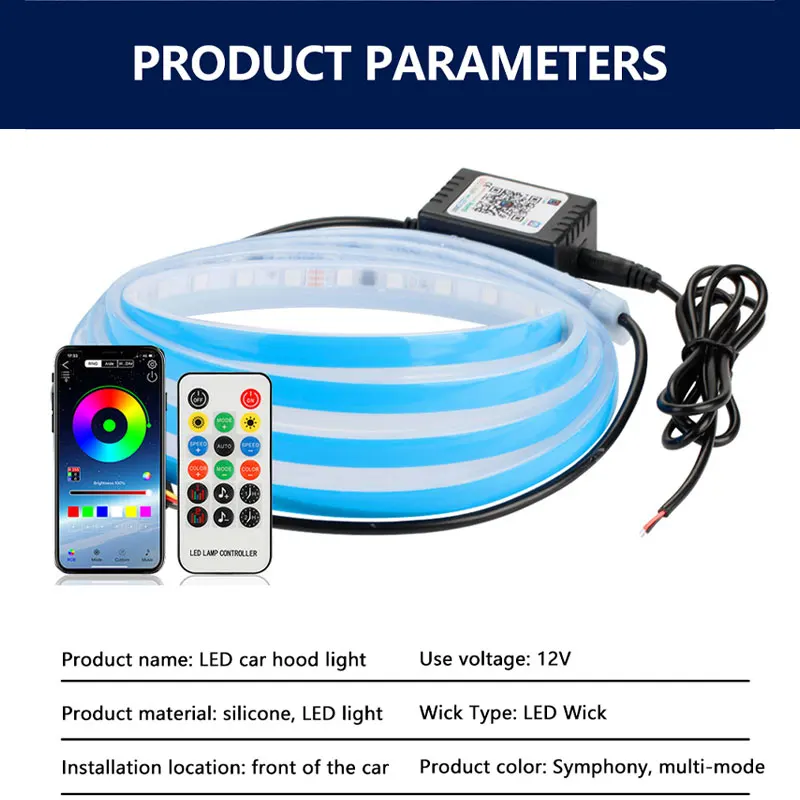 ไฟตกแต่งฝากระโปรงรถยนต์ 120/15 - Rgb Underglow Strip บทวิจารณ์และราคา