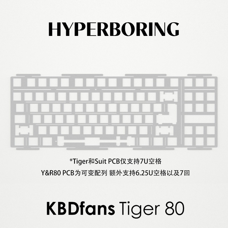 HYPERBORING Tiger80 แผ่นรองคีย - Gaming Keyboard Ergonomic บทวิจารณ์และราคา