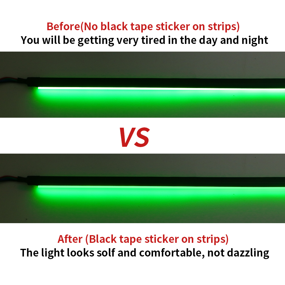 25เมตร/ม้วนเทปสติ๊กเกอร์สีดำด้ - Rgb Underglow Strip บทวิจารณ์และราคา