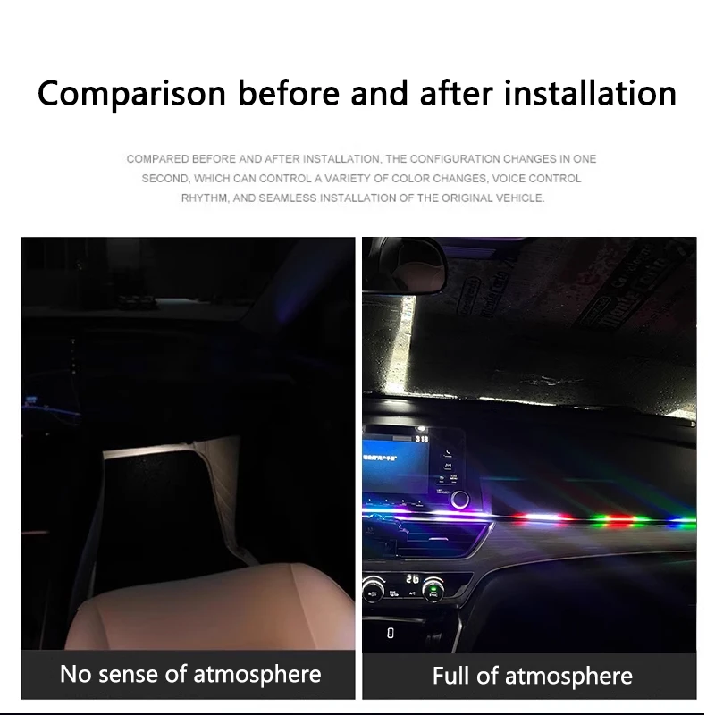 สีสัน LED ภายในรถซ่อน App รีโม - Rgb Underglow Strip บทวิจารณ์และราคา