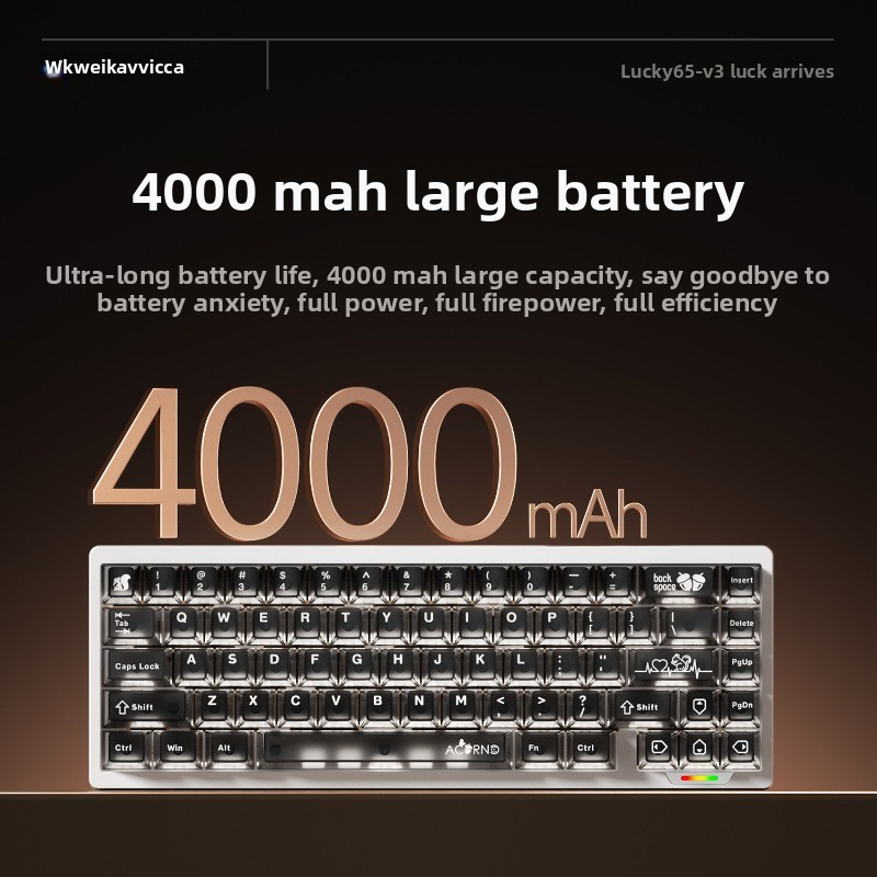 คีย์บอร์ดกลไก WEIKAV Lucky65 V - Gaming Keyboard Mechanical Wireless บทวิจารณ์และราคา